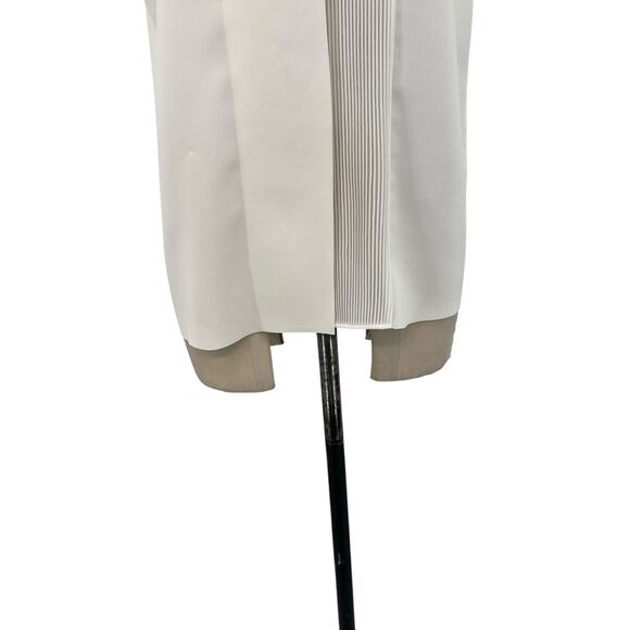 Vince Laser-cut Sleeveless Turtleneck Top Blouse New Buff White Size Large - Picture 5 of 13